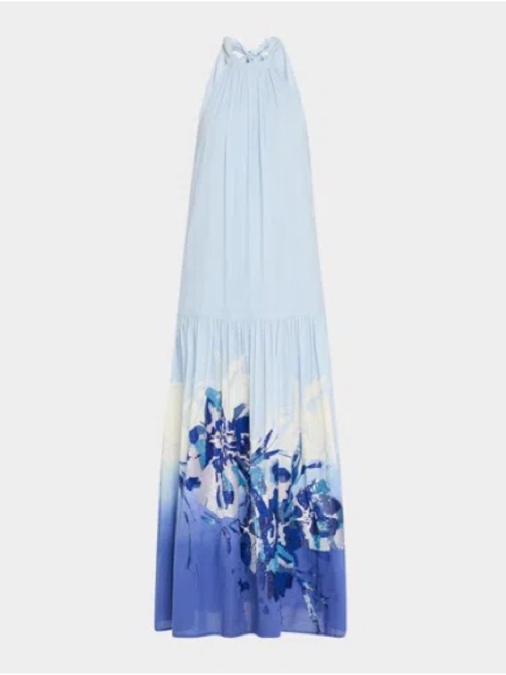 Kobi Halperin Blue Floral Ombre Maxi Dress